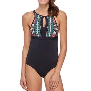 Skye Olivia high neck one piece swimsuit